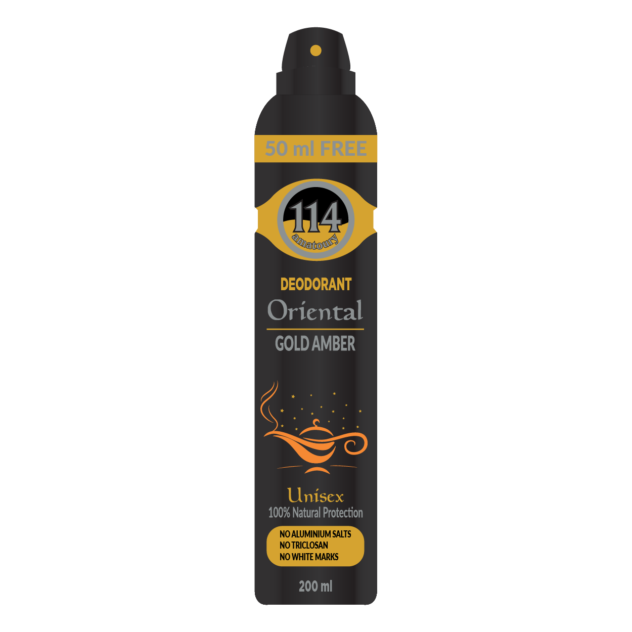 114 Deodorant Oriental Gold Amber 200ml - Quickmart