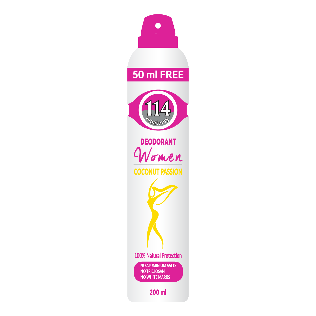 114 Deodorant Women Coconut Passion 200ml - Quickmart