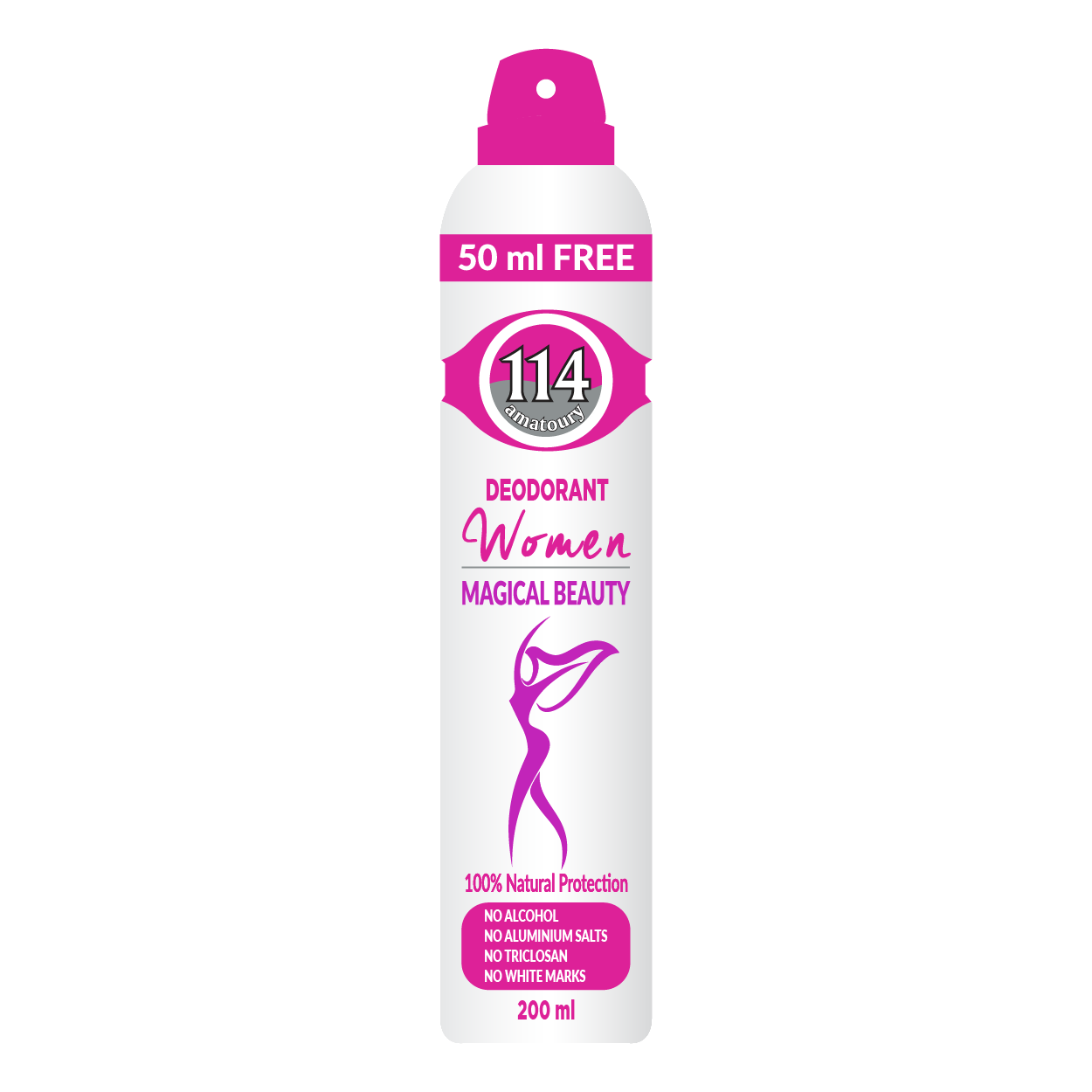 114 Deodorant Women Magical Beauty 200ml - Quickmart