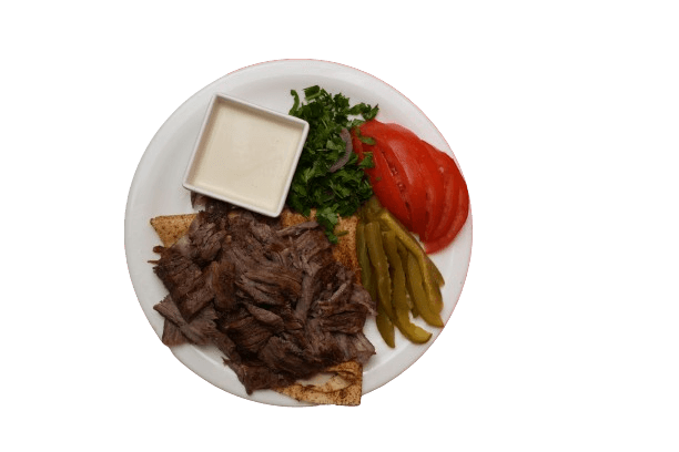 Sliced Beef Shawarma Plate