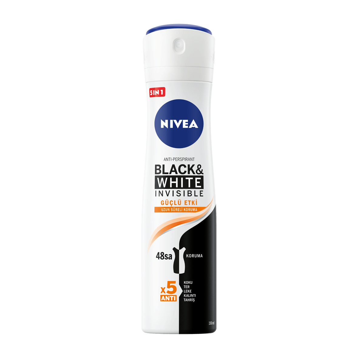 Nivea Black & White Invisible Guclu Etki 150ml - Quickmart