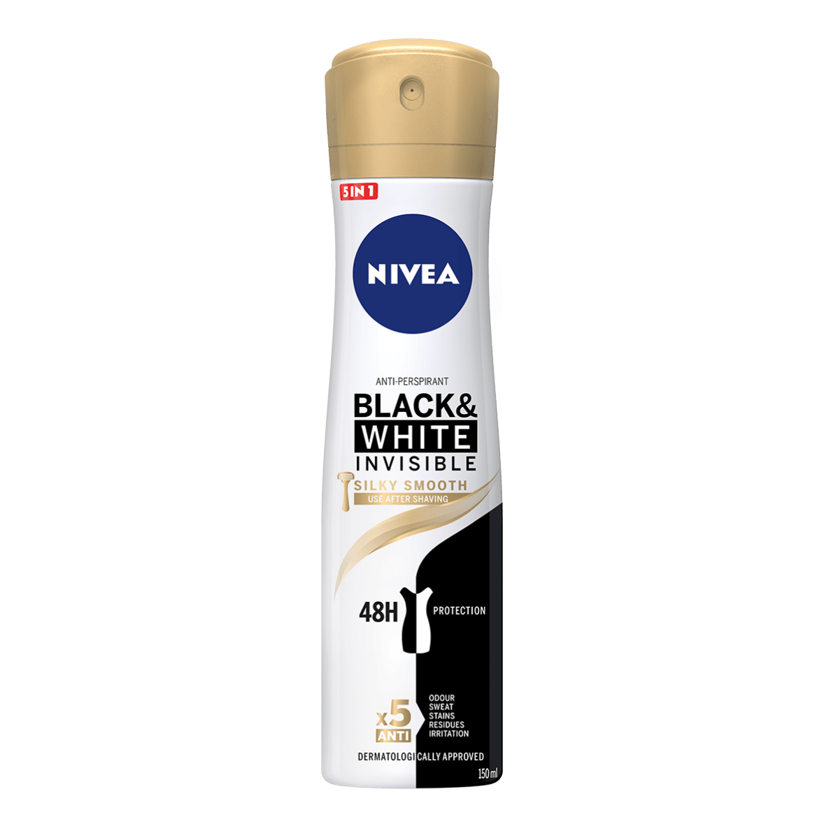 Nivea Black & White Invisible Silky Smooth 150ml - Quickmart